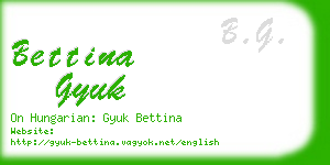 bettina gyuk business card